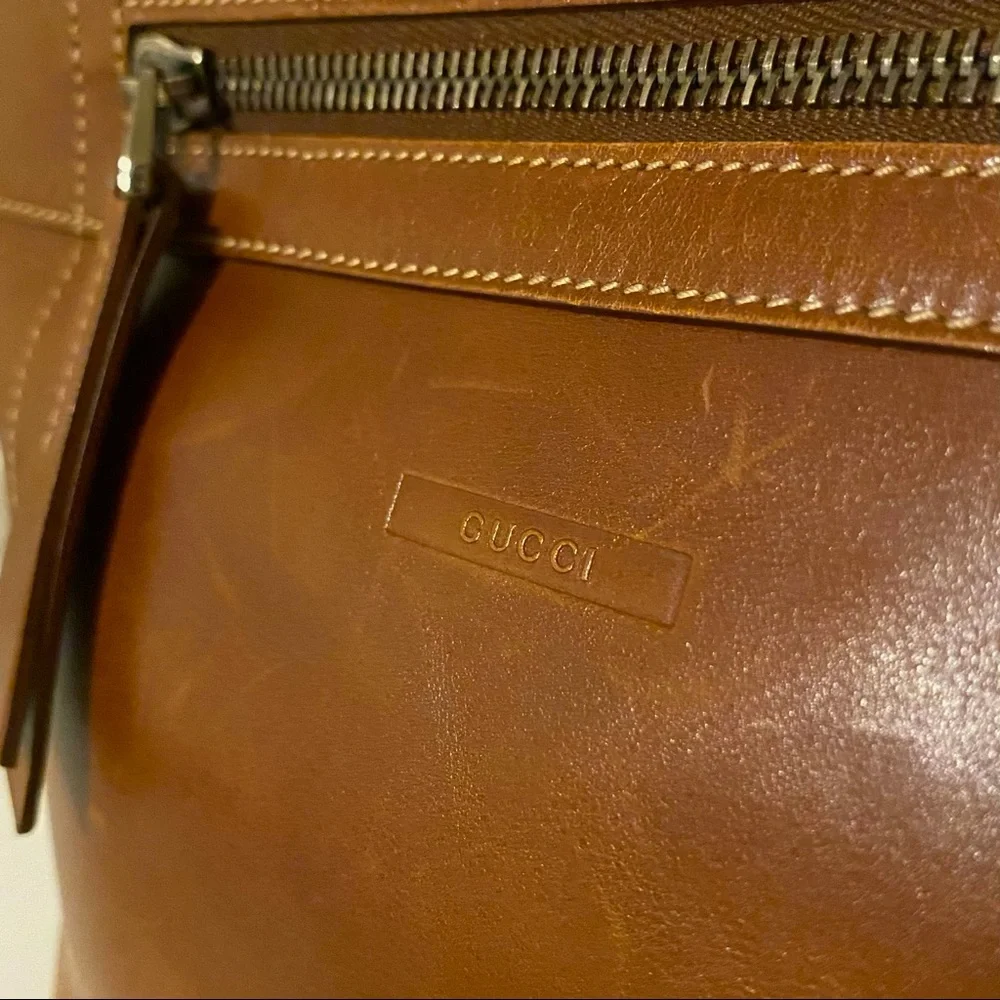 Vintage Gucci Small Leather Hobo Hand Bag Purse